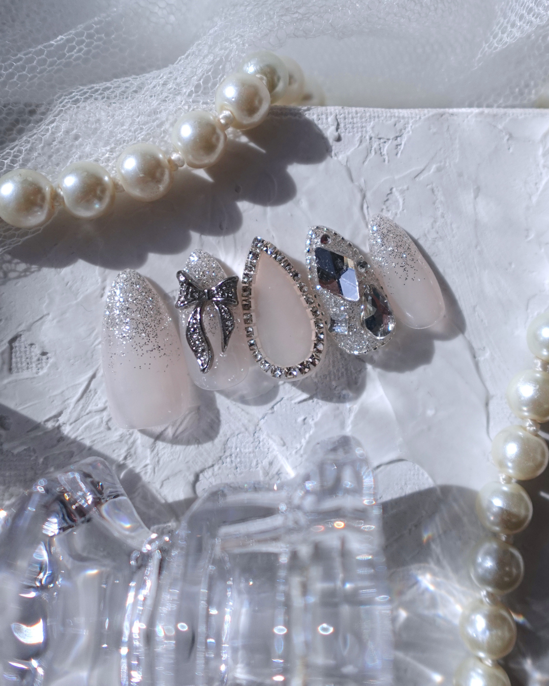 NEW】キラキラボリューム/ビジュー/ストーン/ワンホン/リボン